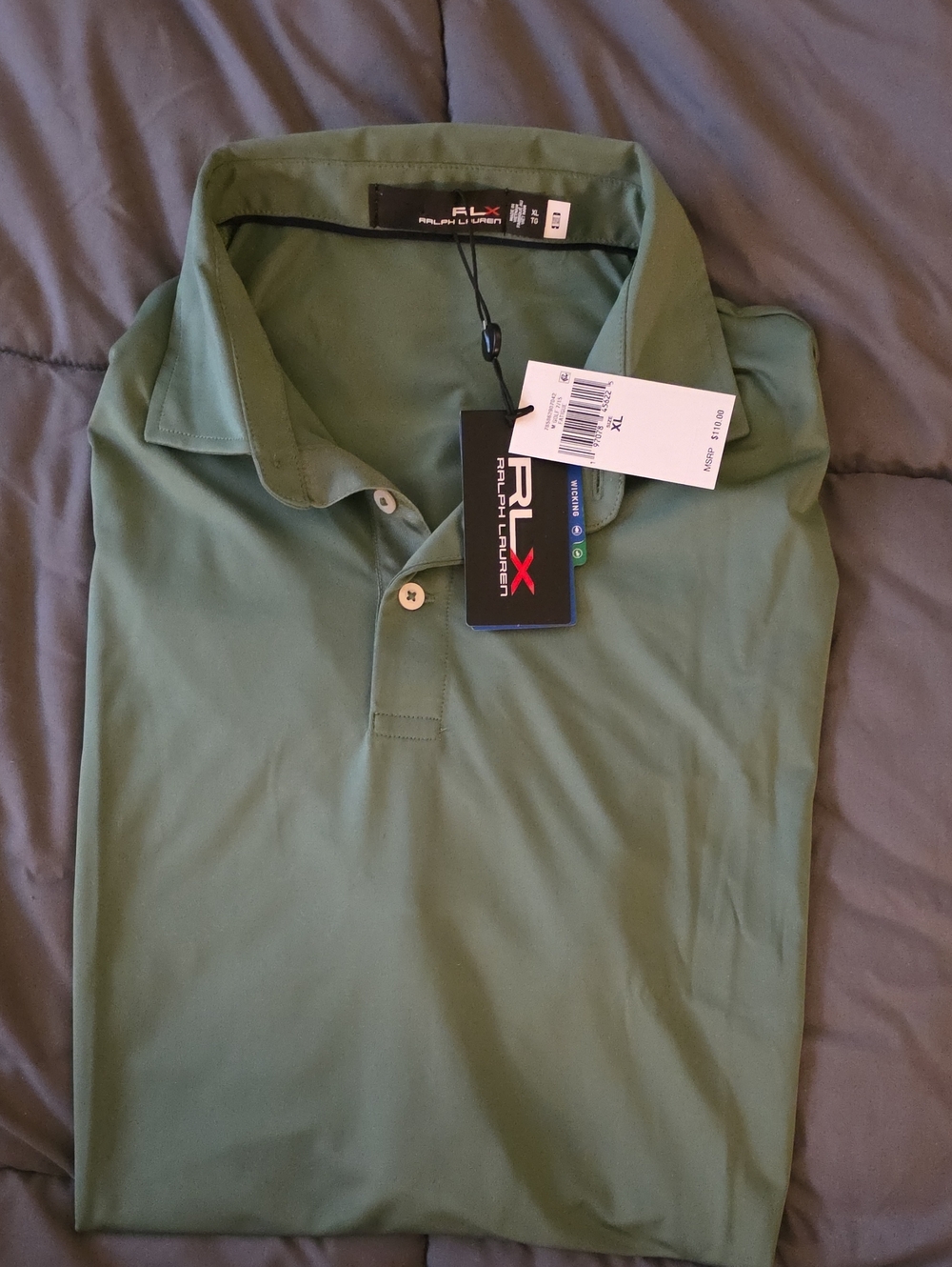 Ralph Lauren RLX Men’s Olive Polo Shirt